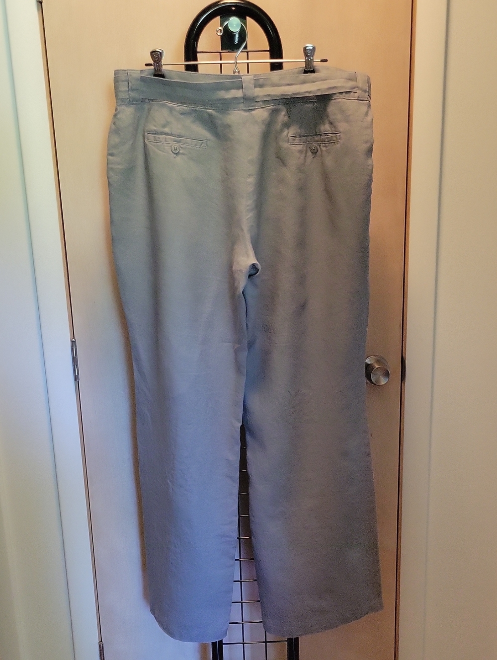 Willi Smith Linen Pants XL Gray Vintage - Picture 6 of 10